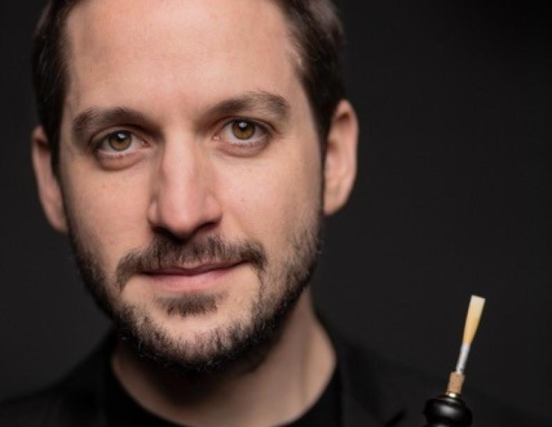 Juan Carlos Rivas Perretta mit seiner Oboe
