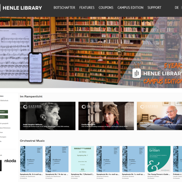 Noten-Apps in der digitalen Bibliothek
