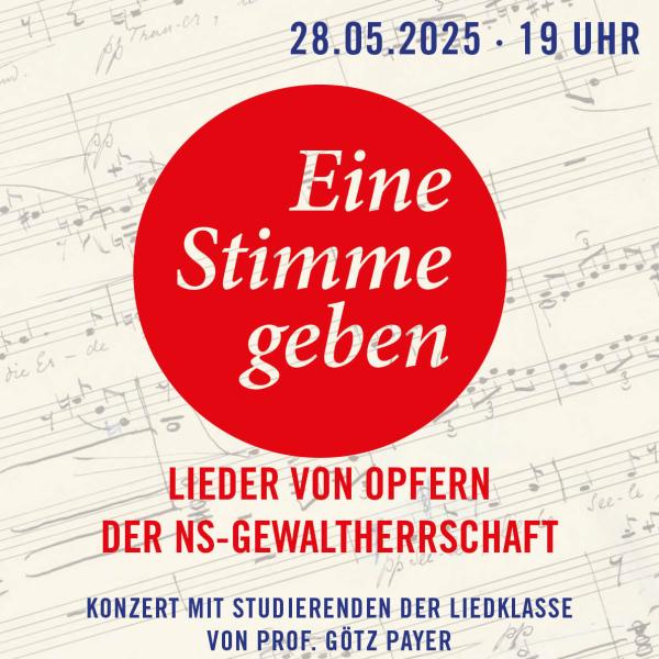 „Eine Stimme geben“.