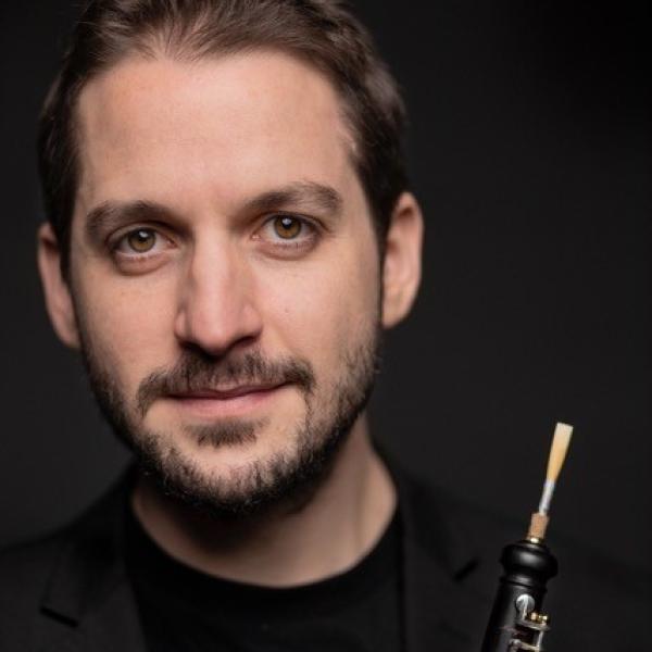 Juan Carlos Rivas Perretta mit seiner Oboe
