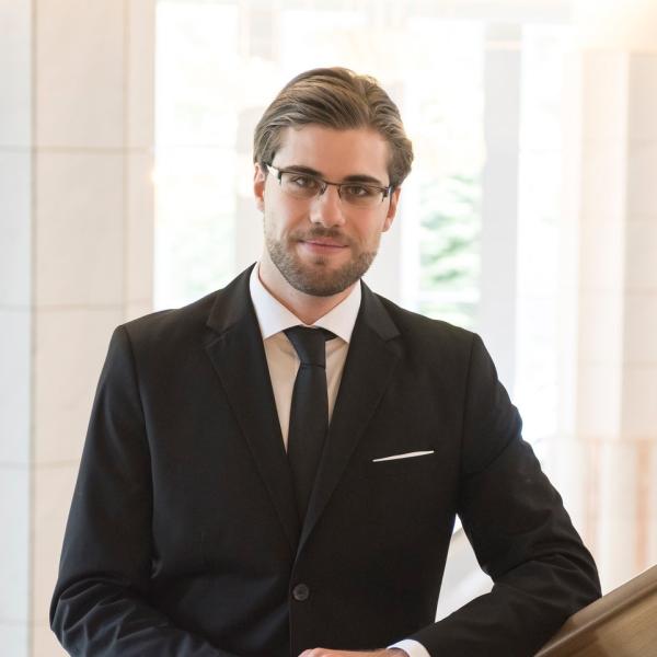 Porträt des Studenten Davide Mariano.