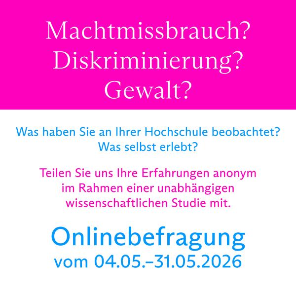 Info: Bundesweite Studie zu Machtmissbrauch an Musikhochschulen gestartet!