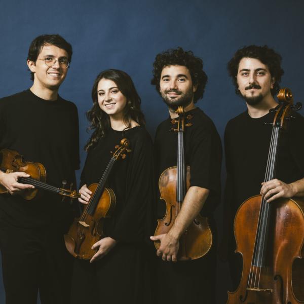 Portraitaufnahme des Streichquartettes