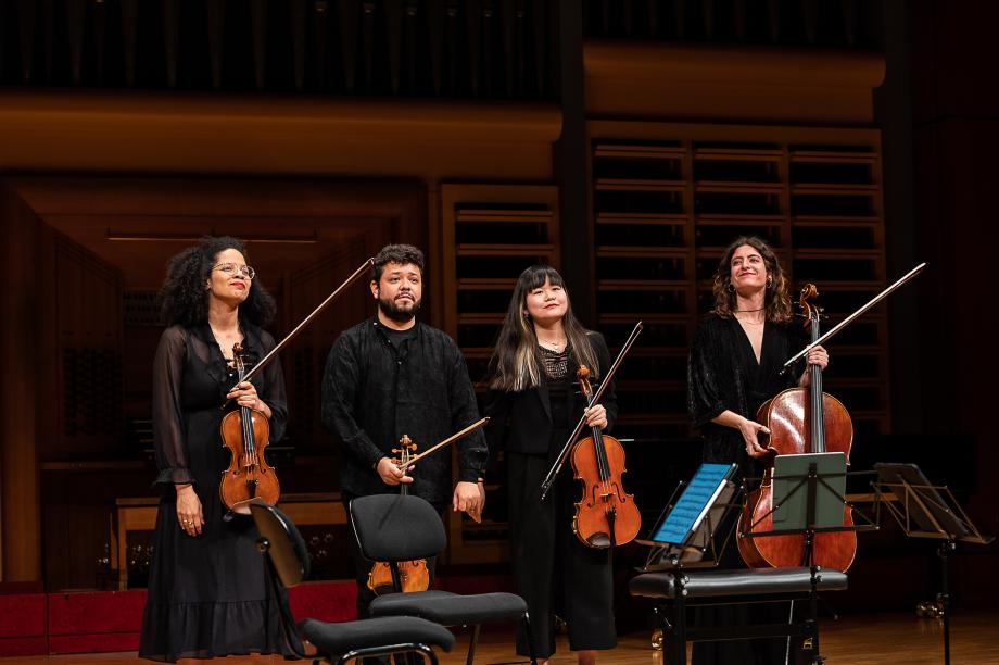 Applausfoto mit dem Kahlo Quartett.