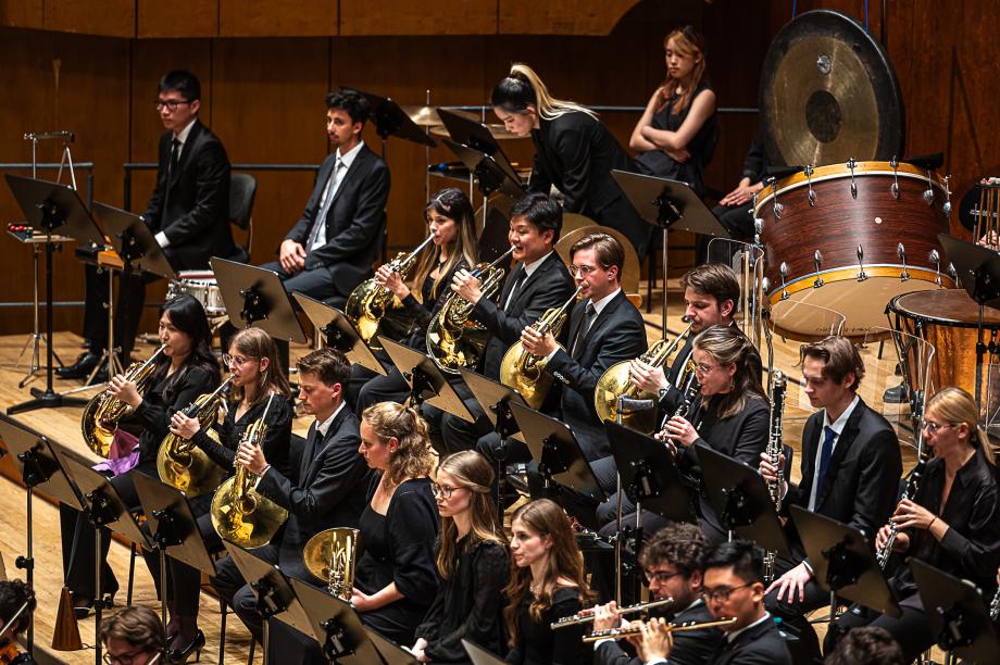 Die Horngruppe beim HSO-Konzert in der Liederhalle.