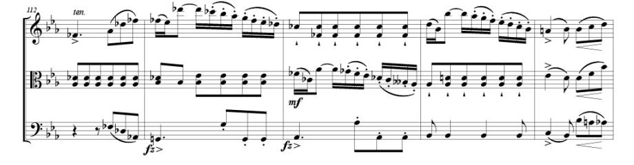 Preisgekrönte Ergänzung eines Streichtrio-Fragments von Franz Schubert durch den Absolventen Unai Ruiz de Gordejuela des Bachelor- und Masterstudiums Musiktheorie an der HMDK