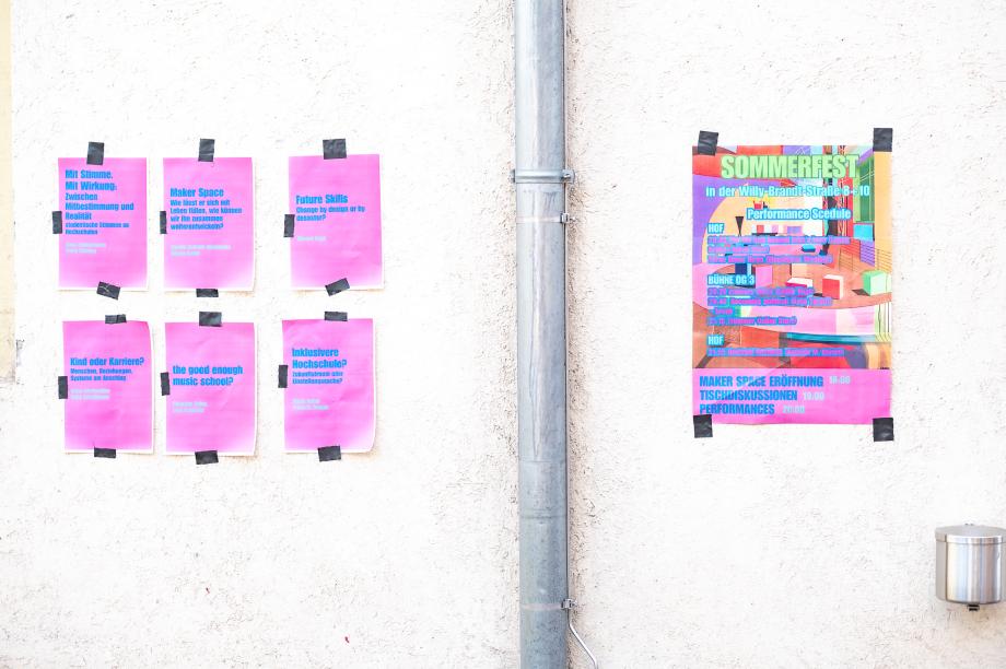 Veranstaltungsplakate der Maker Space-Eröffnung 